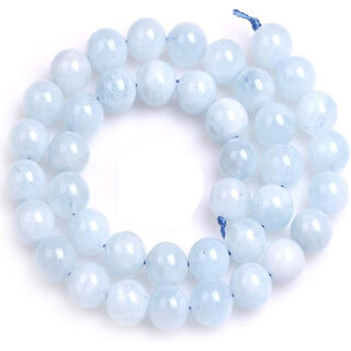 Aquamarine 8 MM Round Beads for Jewellery Making, DIY Art  Craft  Reiki Healing