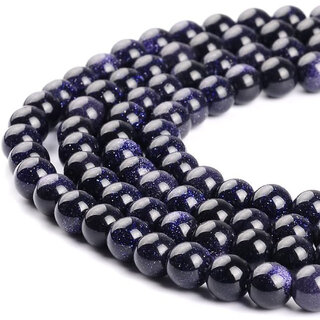 Blue Goldstone 10 MM Round Beads for Jewellery Making, DIY Art  Craft  Reiki Healing