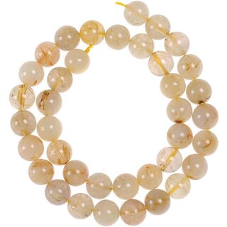 Golden Rutile 8 MM Round Beads for Jewellery Making, DIY Art  Craft  Reiki Healing