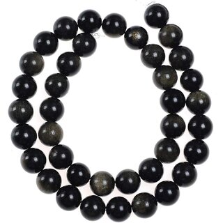 Golden Sheen Obsidian 8 MM Round Beads for Jewellery Making, DIY Art  Craft  Reiki Healing
