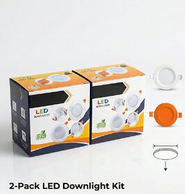 (Pack of 4) LED Round Ceiling Cool Light, Premium and Compact Design