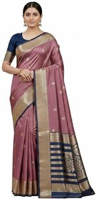 JSTradition Woven Banarasi Cotton Silk Saree with Unstitched Blouse (Pack of 6, Pink)
