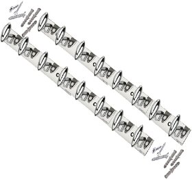 ONJECX Stainless Steel  Aluminium 8 PIN Goli Cloth Hanger Bathroom Wall Door Hooks  (Pack of 2 pcs) BHS08SS2