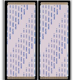 Flat Flexible Cable (FFC) - Number Of Pin 60, Length 100mm, Copper & Gold Plated For LED TV, Laptop, Printer & Other Electronics Devices (Pack Of 2 Pcs.).