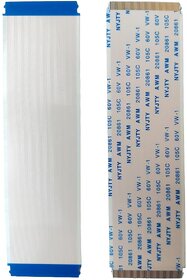 (Pack Of 2 Pcs) Flat Flexible Cable (FFC) - Number Of Pin 50, Length 100mm, Both Side Width 25.50mm, Copper & Gold Plated For LED TV, Laptop, Printer & Other Electronics Devices (