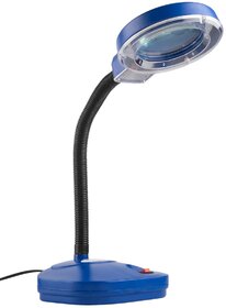 LED Table lamp with Magnified Lens Study Lamp (Blue)