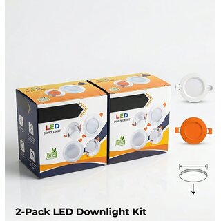 (Pack of 4) LED Round Ceiling Cool Light, Premium and Compact Design