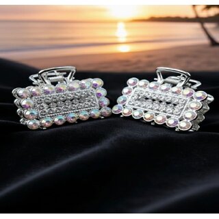 PU-SPM Fancy Hair Clutcher  Clip BridaL Hair Accessory For Women PACK OF 2