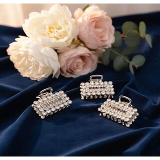 PU-SPM Fancy Hair Clutcher Clip Bridal  Hair Accessory For Women PACK OF 3