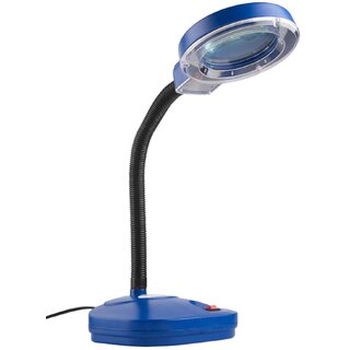 LED Table lamp with Magnified Lens Study Lamp (Blue)