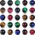 Multi Tiger Eye (Synthetic) 8 MM Round Beads for Jewellery Making, DIY Art  Craft  Reiki Healing