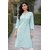 JS Tradition Women Geometric Print, Printed Straight Kurta (Light Blue)