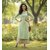 JS Tradition Women Striped Straight Kurta (Light Green)