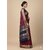 JSTradition Printed Banarasi Cotton Silk Saree with Unstitched Blouse (Maroon)