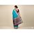 JSTradition Solid Banarasi Lace Saree with Unstitched Blouse (Blue)