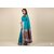 JSTradition Solid Banarasi Lace Saree with Unstitched Blouse (Blue)