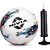 Nivia Storm White Moulded Football with Ball Pump Football - Size: 5 (Pack of 1, White), (Without Air)