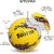 Nivia Storm Football, As Per Basic Standard, Training Ball, 32 Panels, Durable Rubber Cover Molded, Butyl Threadwounded Bladder, to Play On Hard Ground (Size - 5, Yellow), (Without Air)