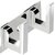 ONJECX Stainless Steel  Aluminium 8 PIN Goli Cloth Hanger Bathroom Wall Door Hooks  (Pack of 2 pcs) LHS08SS2