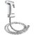 Pack of 2 LUVBATH Chrome Finish Plastic Hand Shower Holder | Multi-Purpose Wall Mounted Hook for Health Faucet | for Bathroom & Kitchen | Silver |with Screws & Wall Plugs | Without Adhesive