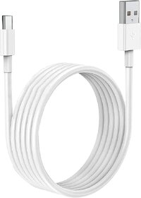 USB Type C Fast Charging Cable 1 m  USB A to TypeC Long Data  Charging Cable  White Android Mobile Cable