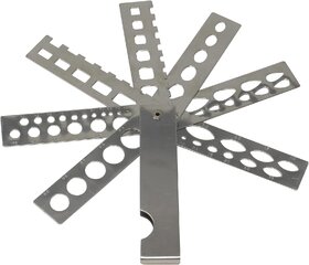 Diamond  Gemstone Measuring Gauge  7 Arms Fan Gauge Jewelry Measurement Tool for Stones  Diamonds