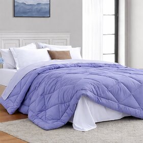 Quirky Home Solid Comforter Double Bed, Purple
