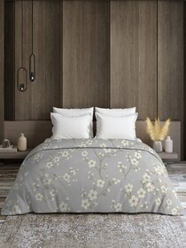 Quirky Home Rome Comforter Collection Double bed, Soft Warm Grey