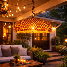 WEEBIZ Jullian15 Wall Lights, Ceiling Lights, Hanging Lights (Pendant Lights), Wall Lights Lamp Shade (Bamboo)