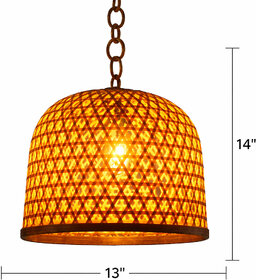 WEEBIZ Jullian20 Wall Lights, Ceiling Lights, Hanging Lights (Pendant Lights), Wall Lights Lamp Shade (Bamboo)