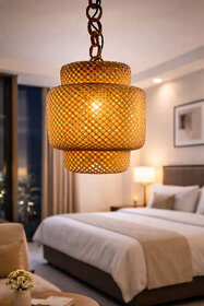 WEEBIZ Jullian24 Wall Lights, Ceiling Lights, Hanging Lights (Pendant Lights), Wall Lights Lamp Shade (Bamboo)