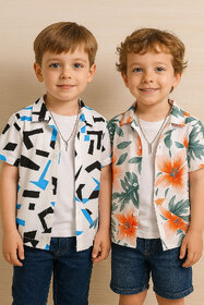 SHREE VANKIYA HANUMANJI FASHION Baby Boys & Baby Girls Printed Casual Multicolor Shirt