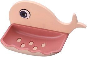 Shopkartz Whale Soap Dish Holder - Adorable Pink Bathroom  Kitchen Accessory for Fun and Stylish Decor, Perfect Gift for Parents and Homeowners