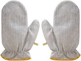 Shopkartz Premium Dish Cleaning Gloves - Waterproof Rubber Kitchen Mitts