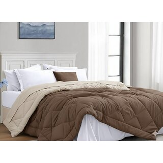 Quirky Home Solid Comforter Double Bed, Brown
