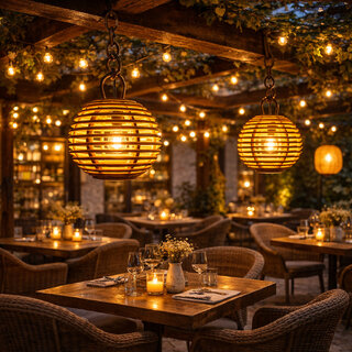 WEEBIZ Jullian7 Wall Lights, Ceiling Lights, Hanging Lights (Pendant Lights), Wall Lights Lamp Shade (Bamboo)