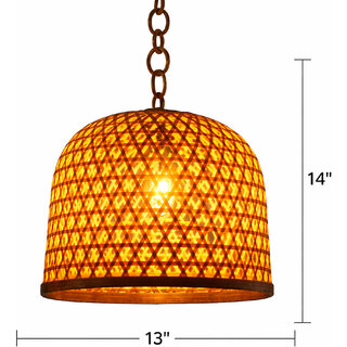 WEEBIZ Jullian20 Wall Lights, Ceiling Lights, Hanging Lights (Pendant Lights), Wall Lights Lamp Shade (Bamboo)