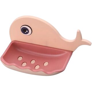Shopkartz Whale Soap Dish Holder - Adorable Pink Bathroom  Kitchen Accessory for Fun and Stylish Decor, Perfect Gift for Parents and Homeowners