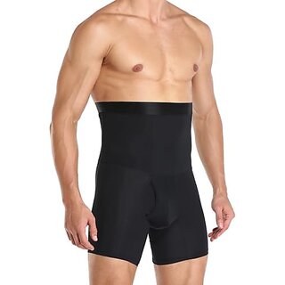 Ahina Mens Shapewear Tummy Control Shorts Compression Underwear Slimming Body Shaper Boxer Briefs for Men Black