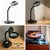 LED Table lamp with Magnified Lens Study Lamp Black