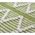 Elegant Green Geometric Table Runner with Decorative Fringes