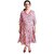 Prabha Apparels Women Printed Polyester A-line Kurta (Pink)