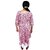 Prabha Apparels Women Printed Polyester A-line Kurti (Pink)