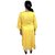 Prabha Apparels Women Printed Polyester A-line Kurti (Yellow)