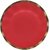 Premium 400GSM Wavy Dinner Paper Plates - Red with Gold Foil Edges