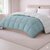 Quirky Home Solid Comforter Double Bed, Sky Blue