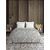 Quirky Home Rome Comforter Collection Double bed, Soft Warm Grey