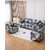 Quirky Home Polyster Floral Collection Elastic Fitted Sofa Cover , SKYSTONE (3+1+1 Seater)