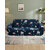 Quirky Home Polyster Floral Collection Elastic Fitted Sofa Cover , BLUE (3+1+1 Seater)