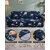 Quirky Home Polyster Floral Collection Elastic Fitted Sofa Cover , BLUE (3+1+1 Seater)